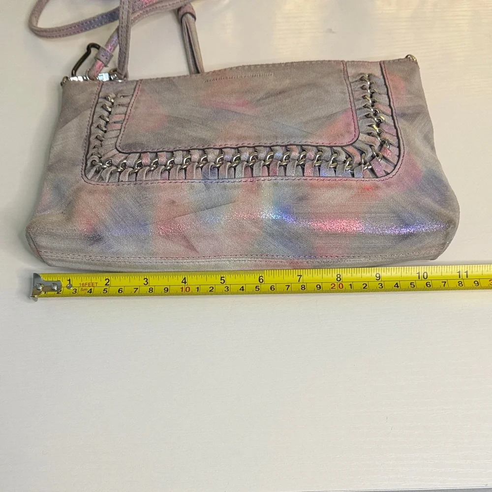Aimee Kestenberg suede rainbow brushed print Crossbody Bag